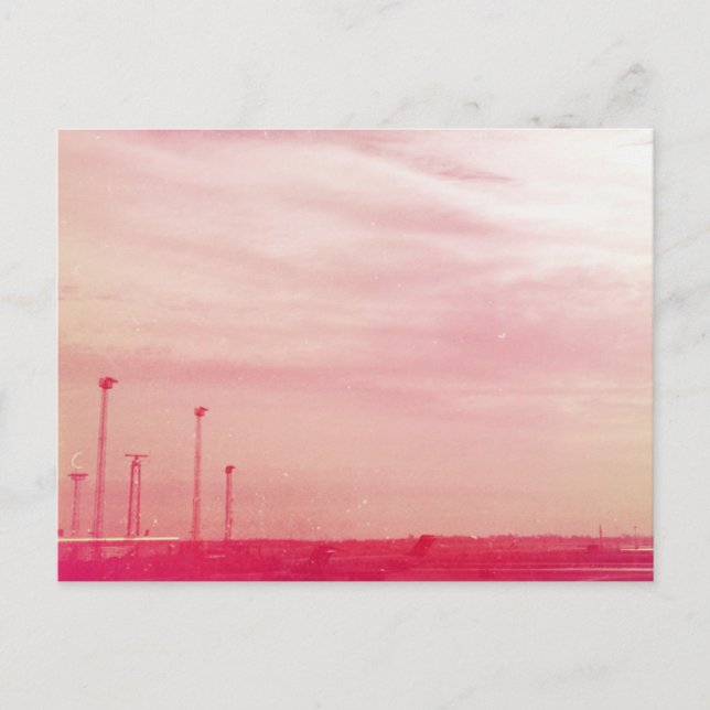 Postal Dinamarca rosa (Anverso)
