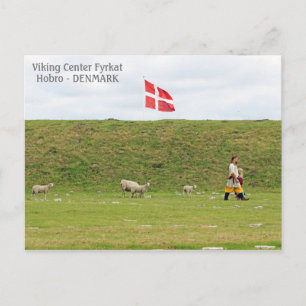 Postal Dinamarca, ¡Viking Land Fyrkat Postcard!