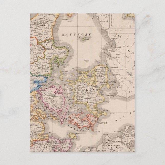 Postal Dinamarca y Alemania (Anverso)