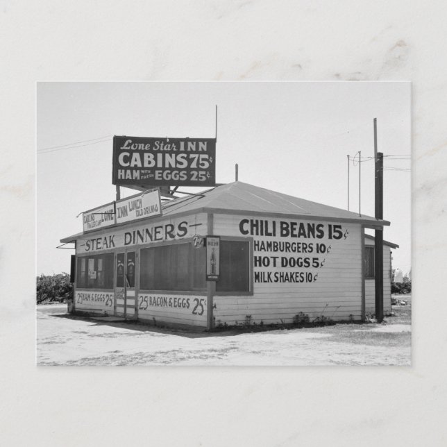 Postal Diner en la carretera, 1939 (Anverso)