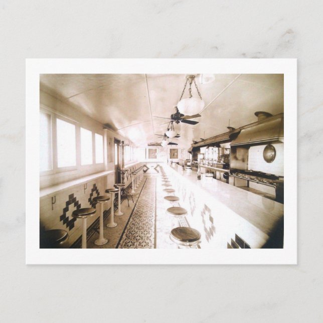 Postal Diner Interior, época decorativa de los años 20 (Anverso)