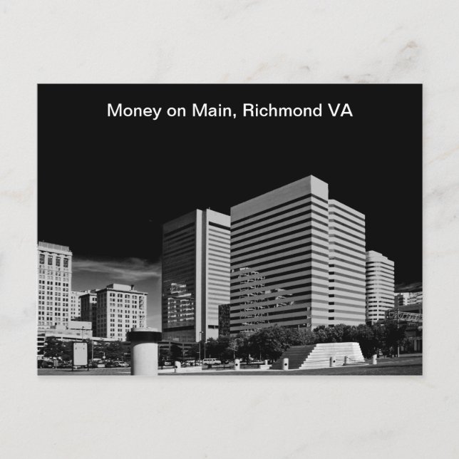 Postal Dinero en Main, Richmond Virginia (Anverso)