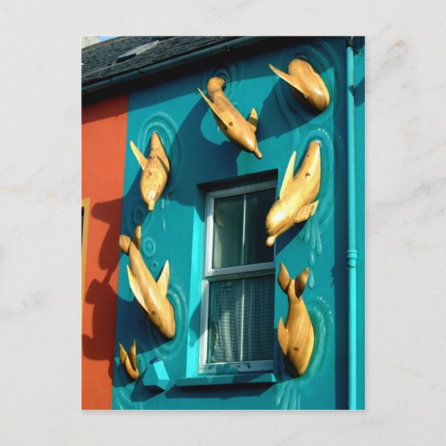 Postal Dingle Dolphins en la tienda de souvenirs (Anverso)