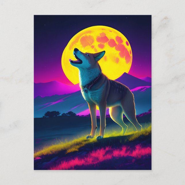 Postal Dingo a la luz de la luna de miel (Anverso)