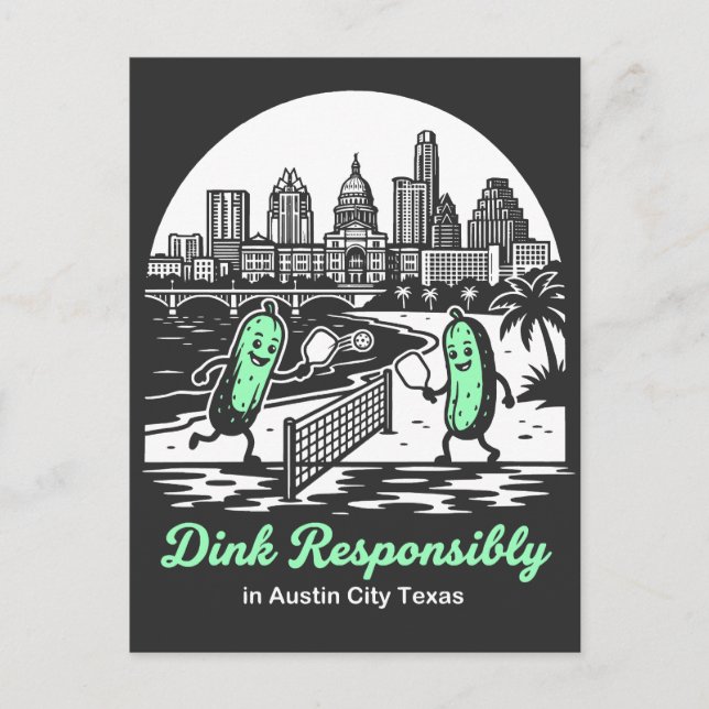 Postal Dink Responsablemente en Austin City Texas Pickleb (Anverso)