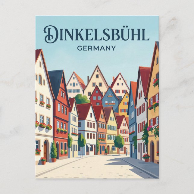 Postal Dinkelsbühl Alemania (Anverso)