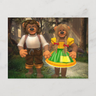 Postal Dinky Bears Hansel y Grethel