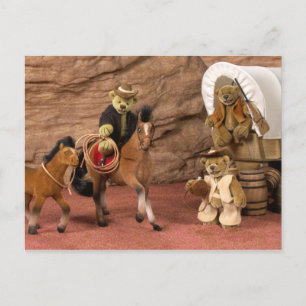 Postal Dinky Bears Little Cowboys