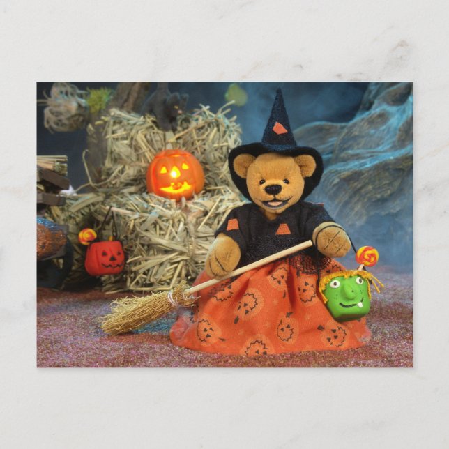 Postal Dinky Bears Pequeña Bruja (Anverso)
