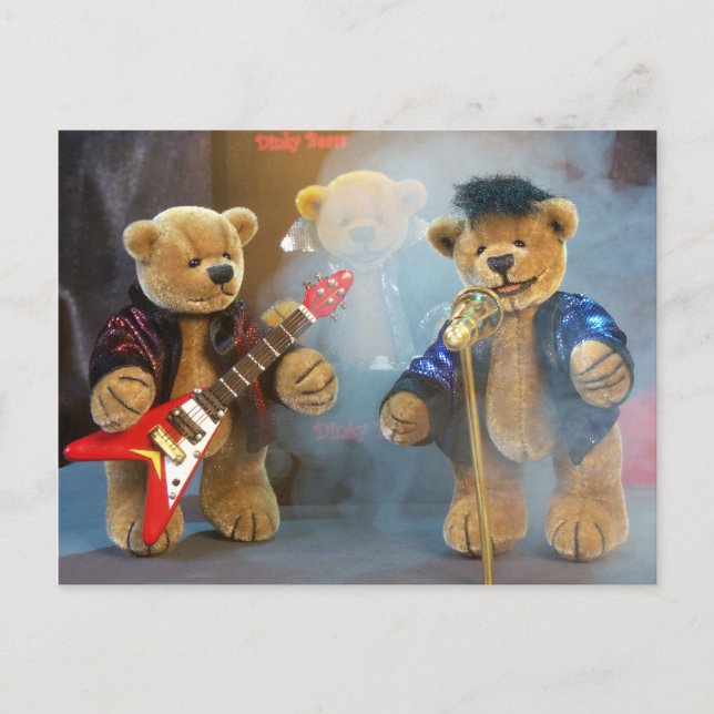Postal Dinky Bears Rockband (Anverso)