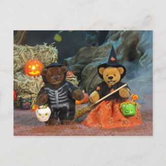 Postal Dinky Bears Skeleton & Witch