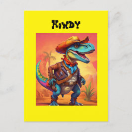 Postal Dino Cowboy