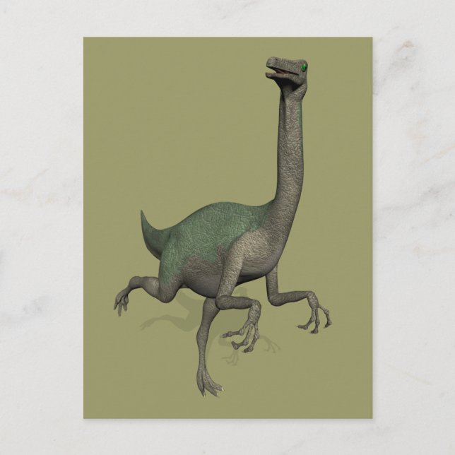 Postal Dino Dinosaur Gallimimus (Anverso)