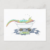 Dino en el dibujo de Tub