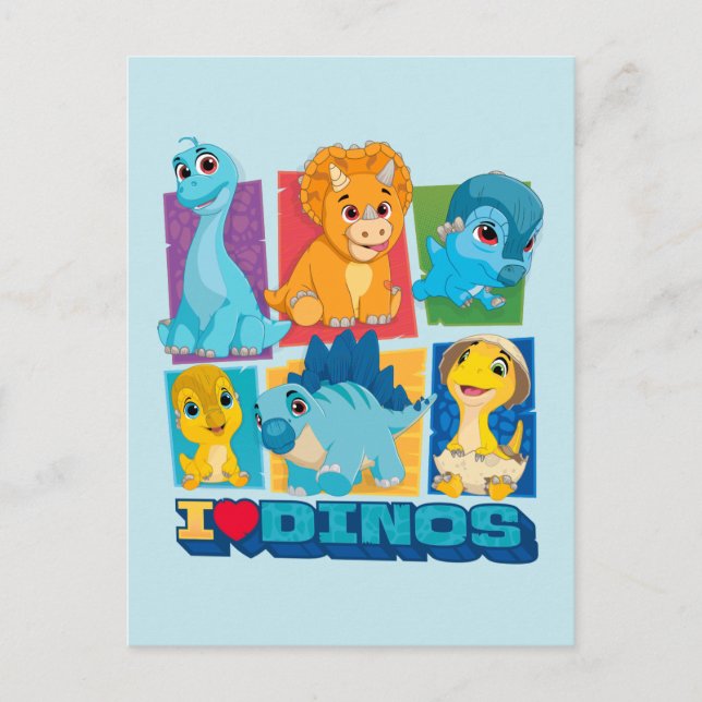 Postal Dino Ranch | Dinosaurio divertido y colorido (Anverso)