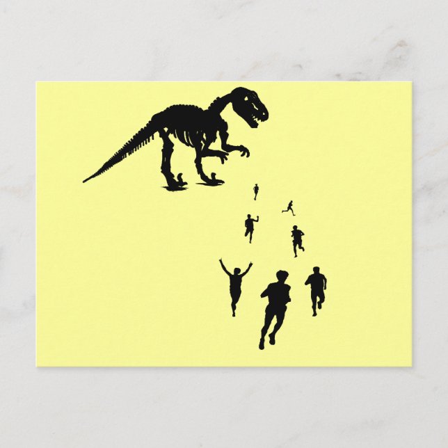 Postal Dinosaur Chasey - Etiqueta! ¡Eres IT! (Anverso)