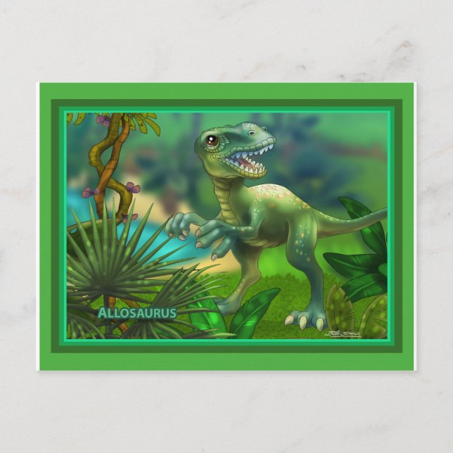 Postal Dinosaurio (Anverso)