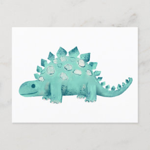 Postal Dinosaurio adorable Stegosaurus