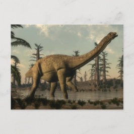 Postal Dinosaurio berabatiano en el lago