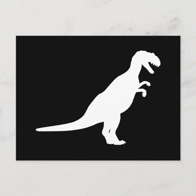 Postal Dinosaurio Blanco (Anverso)