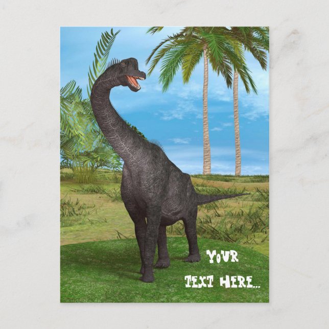 Postal Dinosaurio Brachiosauro (Anverso)