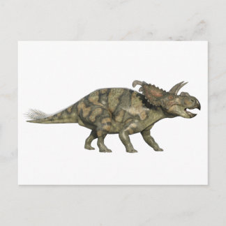 Postal Dinosaurio de Albertaceratops en perfil lateral