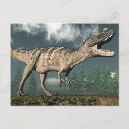 Postal Dinosaurio de Ceratosauro - Representación 3D