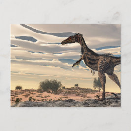 Postal Dinosaurio de Velociraptor - procesado 3D