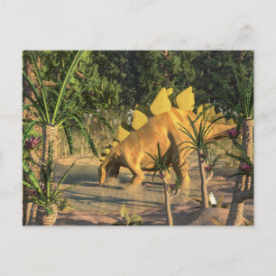 Postal Dinosaurio estegosauro - renderizado 3D