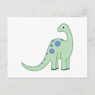 Postal Dinosaurio feliz Personalizado verde