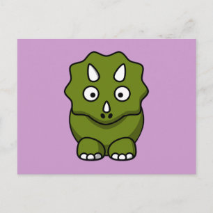 Postal Dinosaurio Personalizado verde lindo