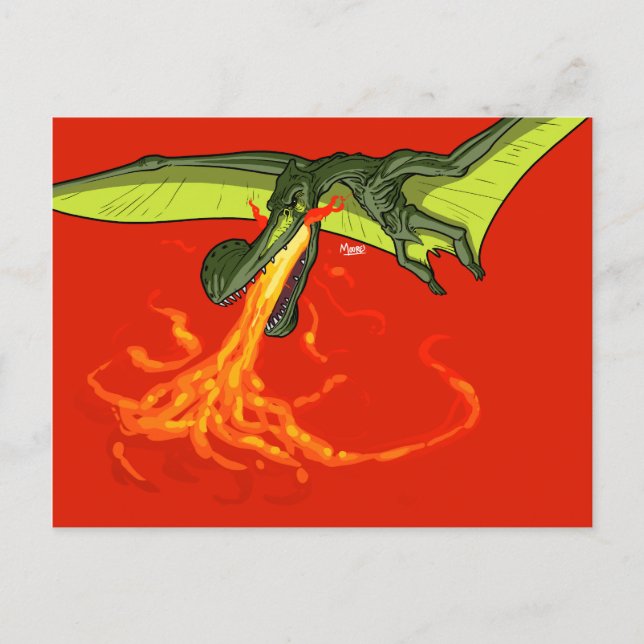 Postal Dinosaurio Pterodáctilo - Sean Moore (Anverso)
