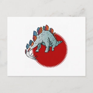 Postal Dinosaurio rojo