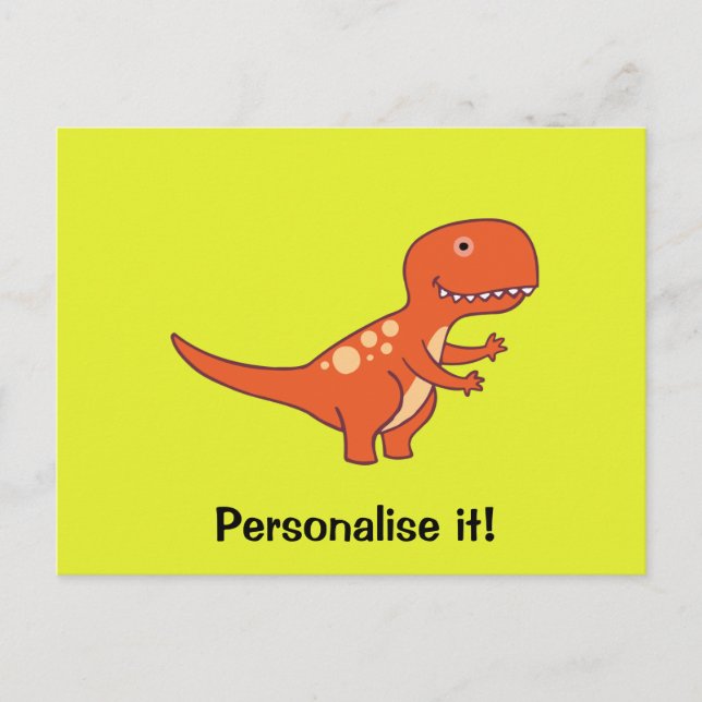 Postal Dinosaurio Rojo 02/19 (Anverso)
