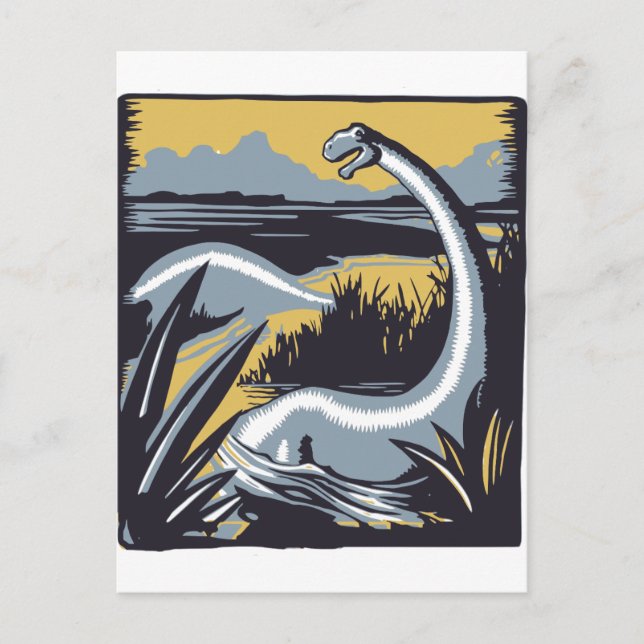 Postal Dinosaurio vintage (Anverso)