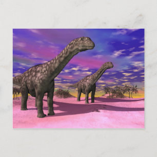 Postal Dinosaurios Argentinosaurus - presentación 3D
