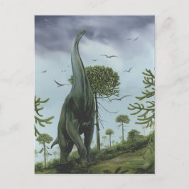 Postal Dinosaurios de época, Sauroposidon con pájaros vol
