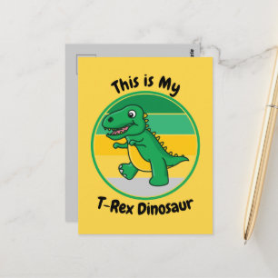 Postal Dinosaurios de Halloween para niños Este es mi din