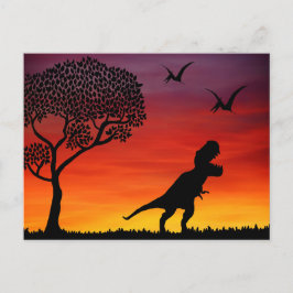 Postal Dinosaurios del atardecer