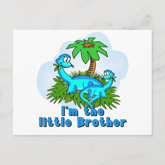 Postal Dinosaurios del pequeño hermano (Anverso)
