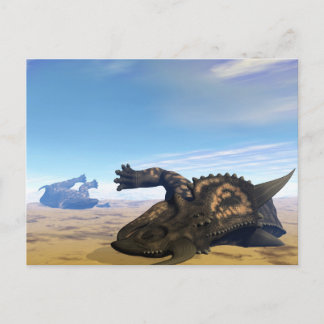 Postal Dinosaurios Einiosaurus muertos