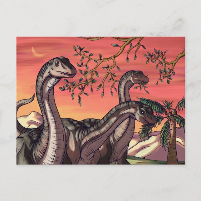 Postal Dinosaurios en Dusk (Anverso)