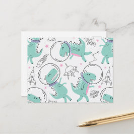 Postal Dinosaurios Espaciales, Dinosaurios Cutos, Buques 