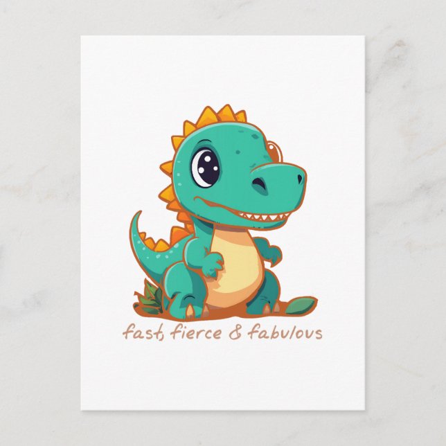 Postal Dinosaurios feroces (Anverso)