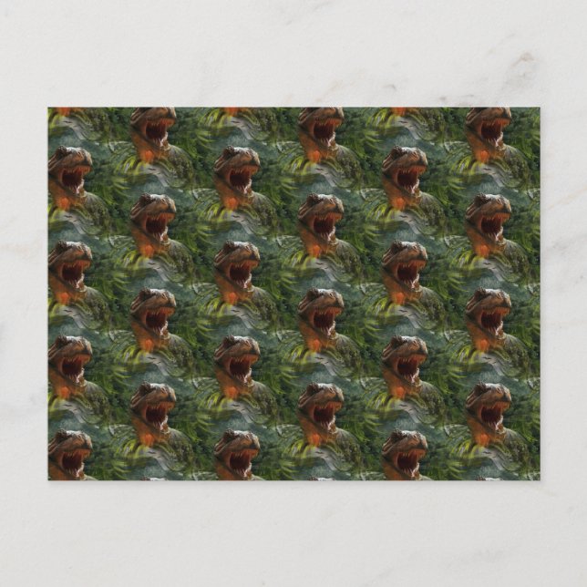 Postal dinosaurios jurásicos (Anverso)
