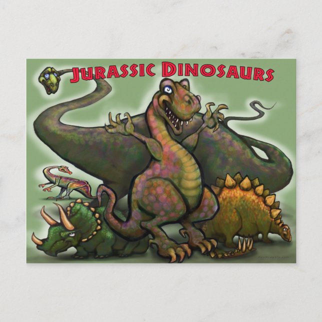 Postal Dinosaurios Jurásicos (Anverso)