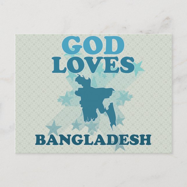 Postal Dios ama a Bangladesh (Anverso)