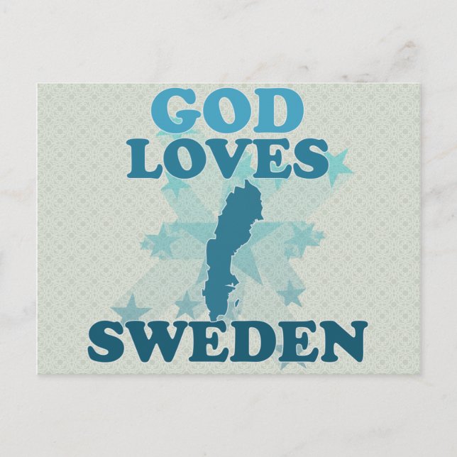 Postal Dios ama a Suecia (Anverso)
