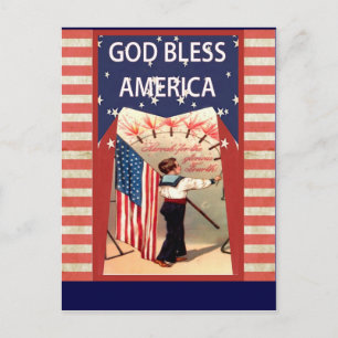 Postal Dios bendiga a Estados Unidos