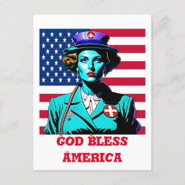 Postal Dios bendiga a Estados Unidos